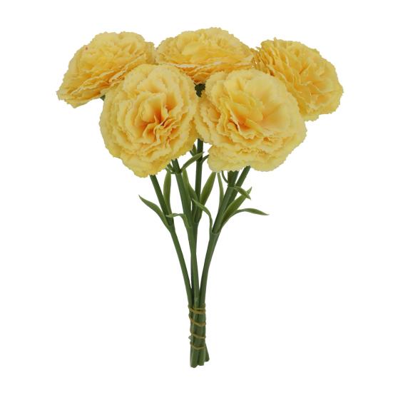 5 Pcs Artificial Faux Silk Carnation Picks 11.4" Fake Carnation Flowers with Stem for Wedding Home Table Centerpieces Floral Arrangement Decor