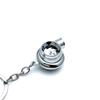 Хромированный металлический брелок-турбокомпрессор, без пластикового вращающегося компрессора