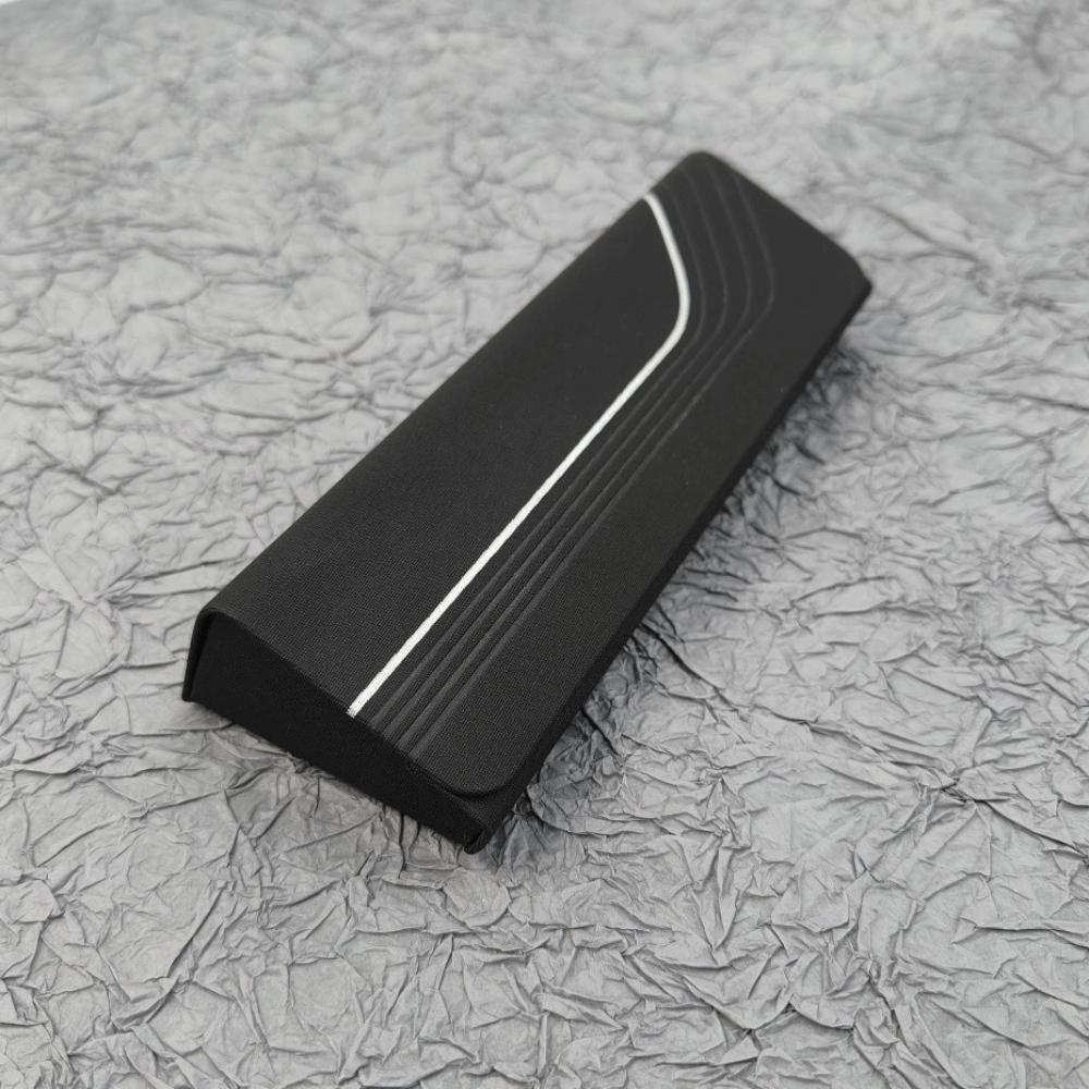 Unisex PU Leather Eyeglasses Case Hard Shell Handmade Triangular Sunglasses Case Portable Anti-extrusion Foldable Glasses Box