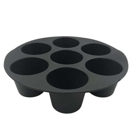 6/7/8 Inch 7 Cup Round Food Grade Cake Mold Non-stick Easy To Clean Air Fryers Accessories Silicone Universal Muffin Cake Cups Bakery Supplies