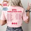 BTS 2026 World Tour Shirt ARMY Concert T-shirt Double-sided Oversized Kpop Merch Jungkook Streetwear Short Sleeve Comfortable Female Male Clothing
