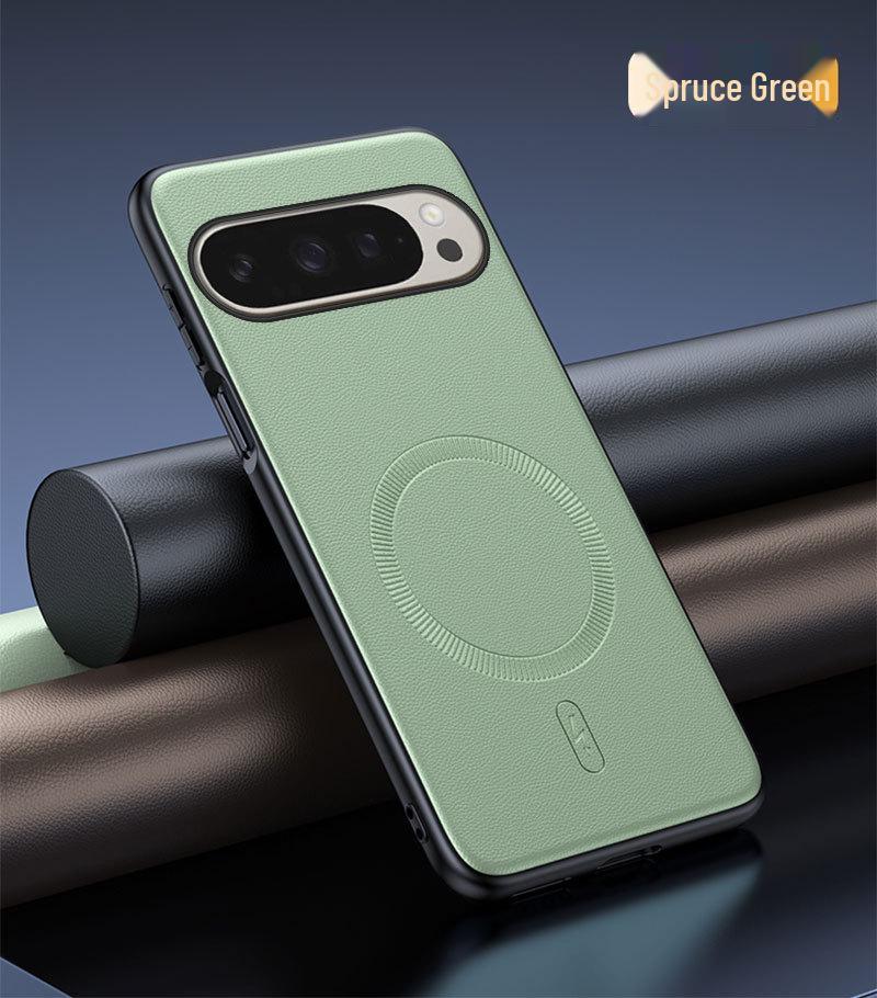 Магнитный кожаный защитный чехол для Google Pixel 10, 9 Pro XL и 8A - Ударопрочный дизайн