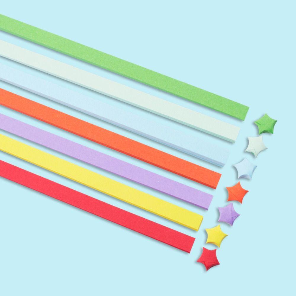 Мультяшная звезда бумага для оригами односторонняя звезда удачи оригами DIY скрапбукинг украшение для дома