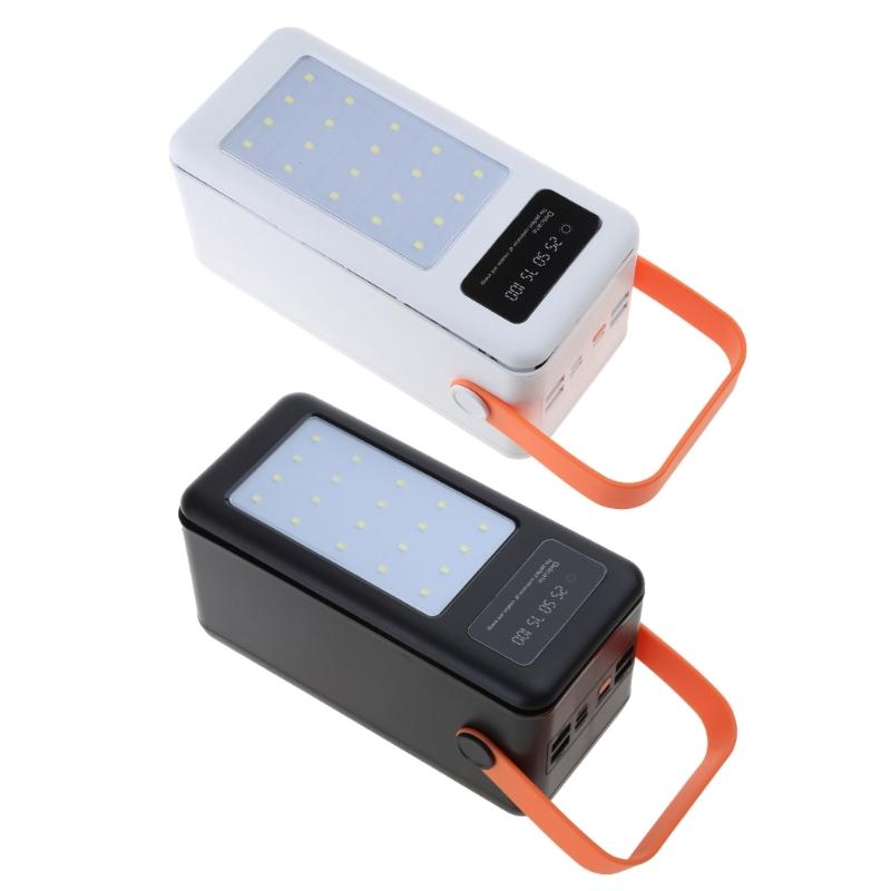 DIY 28 x 18650 PD QC3.0 USB 10W 22.5W Ящик для хранения аккумуляторов Быстрая беспроводная зарядка Корпус Power Bank Держатель для аккумуляторов 18650