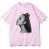 Футболка Ariana Grande Графический Принт Готическая Высокое Качество Футболка с Коротким Рукавом Хип-Хоп Футболка Женская Одежда Хлопок Повседневные Футболки