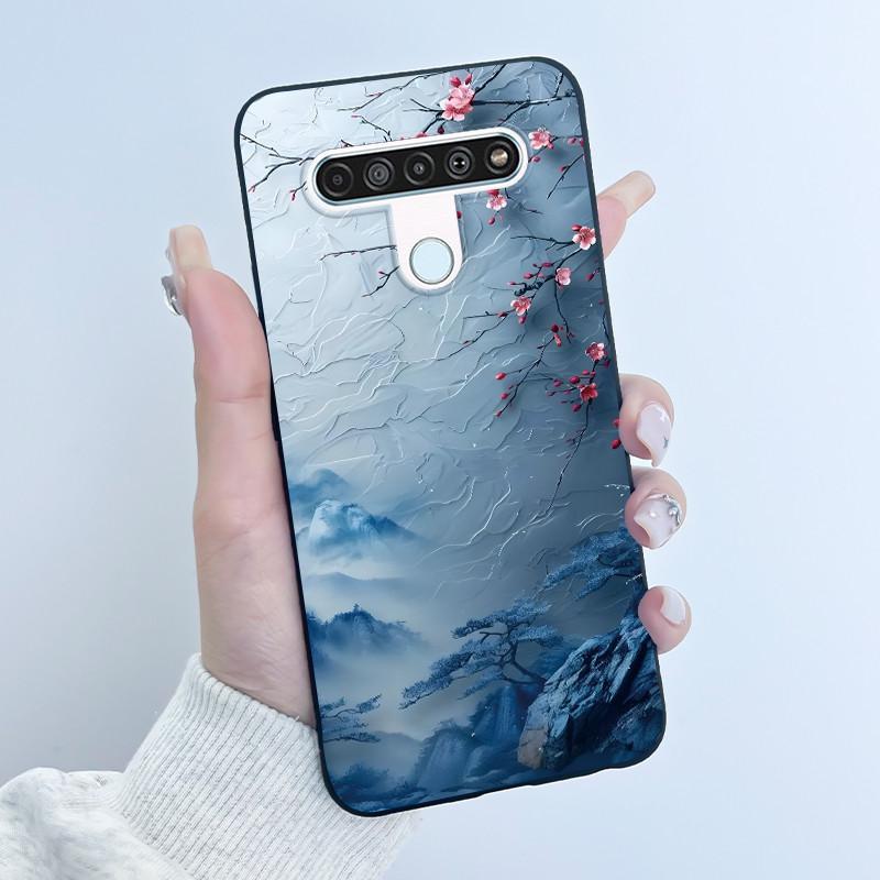 Милый Чехол Для LG Q61 Чехол Для LG K61 Чехол Для LG Q70 Чехлы Печатный Корпус Защитная Крышка Мягкий Силикон Мультяшный Черный Корпус