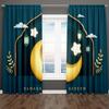 Бесплатная доставка Роскошные исламские шторы на окна Рамадан Карим для гостиной, спальни, ванной комнаты, кухни, двери, домашнего декора, 2 шт.