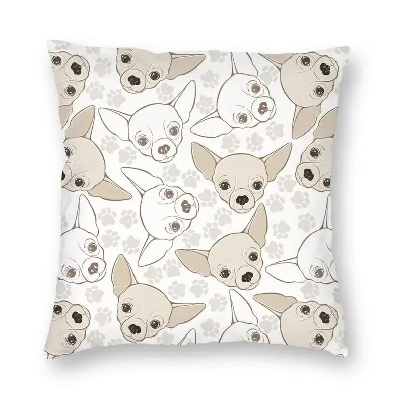 Персонализированная наволочка на квадратную подушку «Чихуахуа» Домашняя декоративная подушка с питомцем Собака Подушки Декоративная подушка для автомобиля Двусторонняя печать