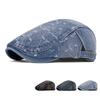 Denim Forward Hat Men's Spring Summer British Cap Jacquard Beret Women's Newsboy Hat Peaked Cap