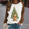 Cartoon Cat Round Neck Sweater Printed Women's Autumn Raglan Sleeve Cartoon Casual Round Neck Sweater Casual Pullover Top