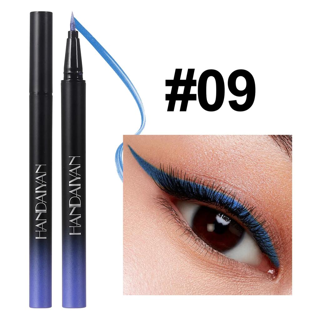 Блестящая подводка для глаз Тени для век Водостойкая быстросохнущая серебристо-золотая металлическая перламутровая жидкая подводка для глаз Осветляющий макияж глаз