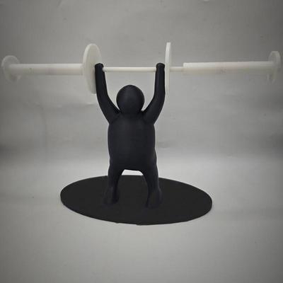 Держатель для туалетной бумаги 3D-печать Забавная статуэтка Держатель для бумажных полотенец Креативная декоративная фигурка тяжелоатлета Стойка для рулона туалетной бумаги Для спальни