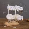 Solid Wood & Iron Earring Display Stand for Jewelry, Keychains, and Bracelets