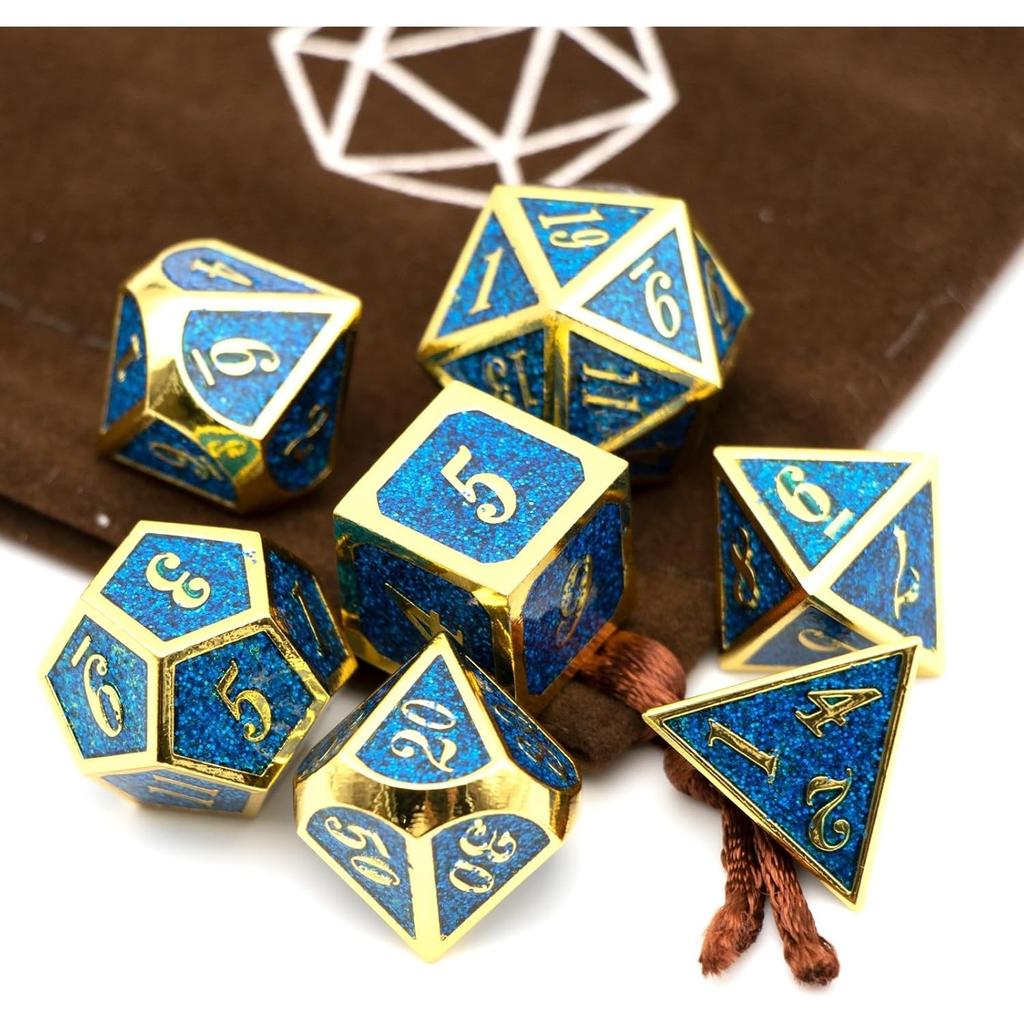 Набор кубиков DND, кубики Dungeons and Dragons с металлическими кубиками D20 Набор для D и D кубиков или ролевых игр MTG Настольные настольные игры, Shadowrun Pathfinder
