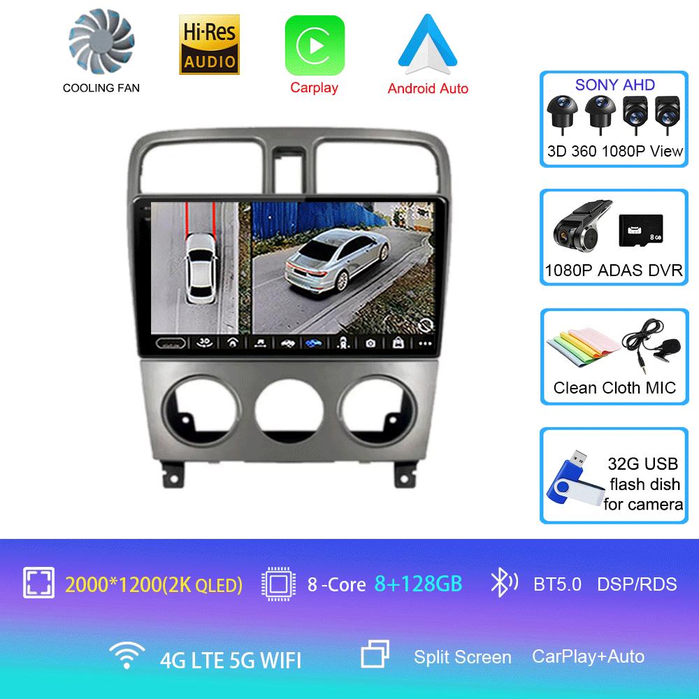 Для Subaru Forester SG 2004 - 2008 Автомобильное радио Android 14 Carplay Навигация GPS Мультимедийный проигрыватель 5GWiFi+4G стерео 2 DIN BT Авто