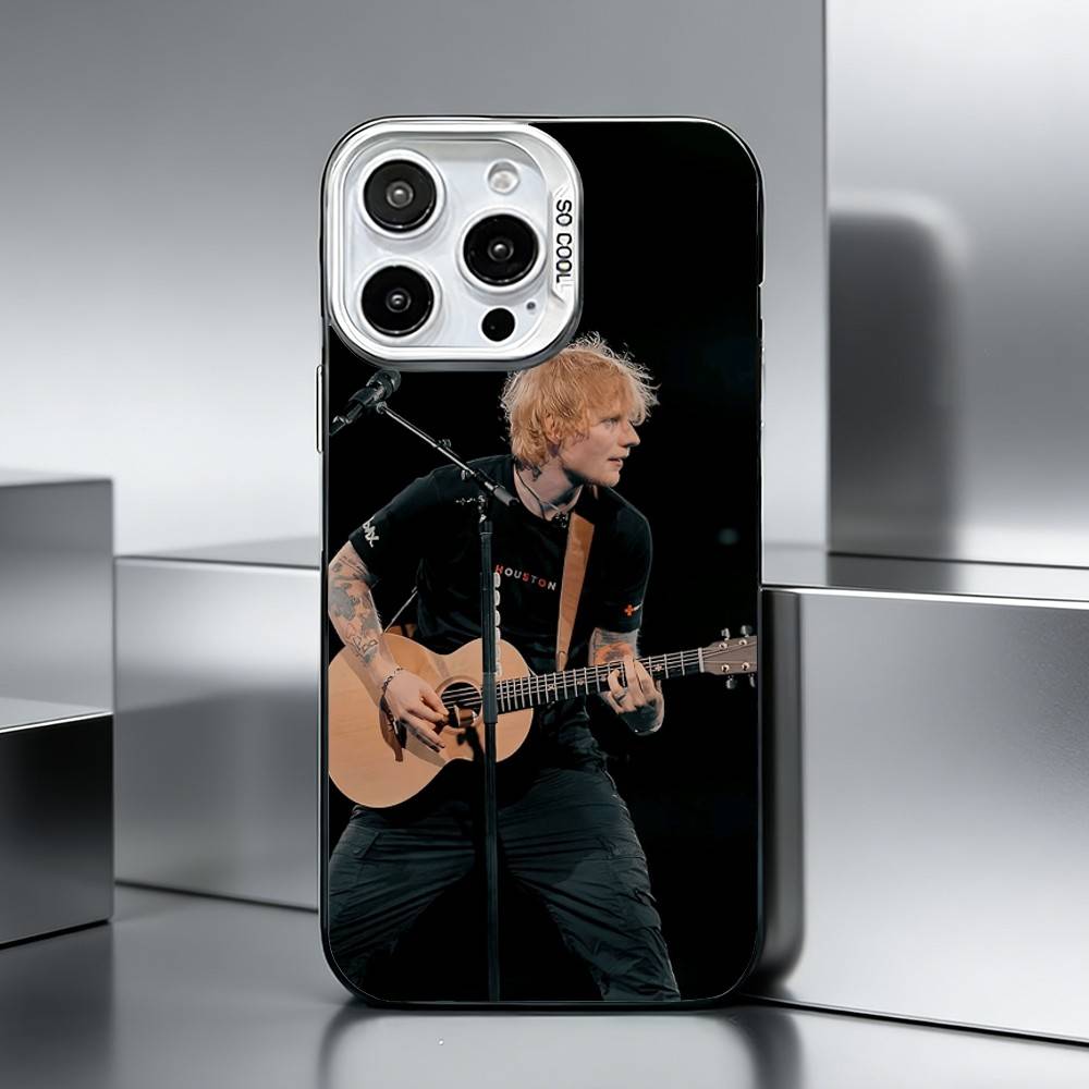 S-Певец E-Эд Ширан Чехол для телефона для iPhone 17,16,15,14,13,12,11 Plus,Pro Max,XS,Цветной серебристый чехол для телефона