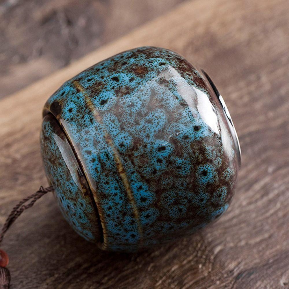 Portable Tea Jar Ceramic Coffee Canister Vintage Sealed Pot Teaware Accessories