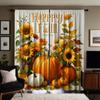 2 шт. HD Осенний фестиваль урожая Подсолнух цветочный горшок тыква декоративная занавеска Желтая завязка цифровая печать занавеска Home Decora