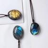 Exquisite Natural Labradorite Pendant Raw Stone Polishing Natural Training Stone Birthday Gift