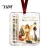 Money Gift Ornament Christmas Cash Holder Ornament, Acrylic Angel Santa Cat with Lanyard for Xmas Tree, Holiday Party Hanging Decoration