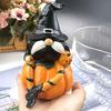 Halloween Pumpkin Gnomes with Witch Hat Resins Figurine Festives Decoration For Indoor and Outdoor Party Garden Decors
