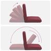Adjustable Footstool Burgundy Fabric