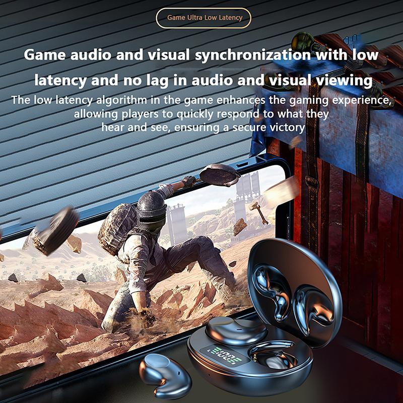 Invisible Sleep Wireless Earphone Bluetooth 5.3 Hidden Earbuds Lightweight Waterproof Noise Proof Touch Control Headphones