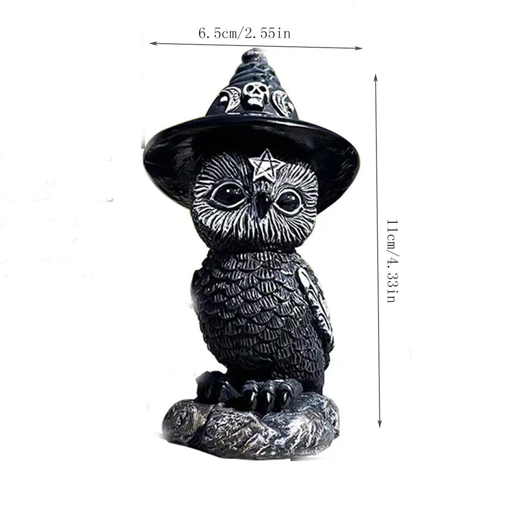 Статуя черной кошки, таинственная милая фигурка кошки, ведьмы, кошки, ведьмы, украшение стола, расписанная вручную скульптура для Хэллоуина