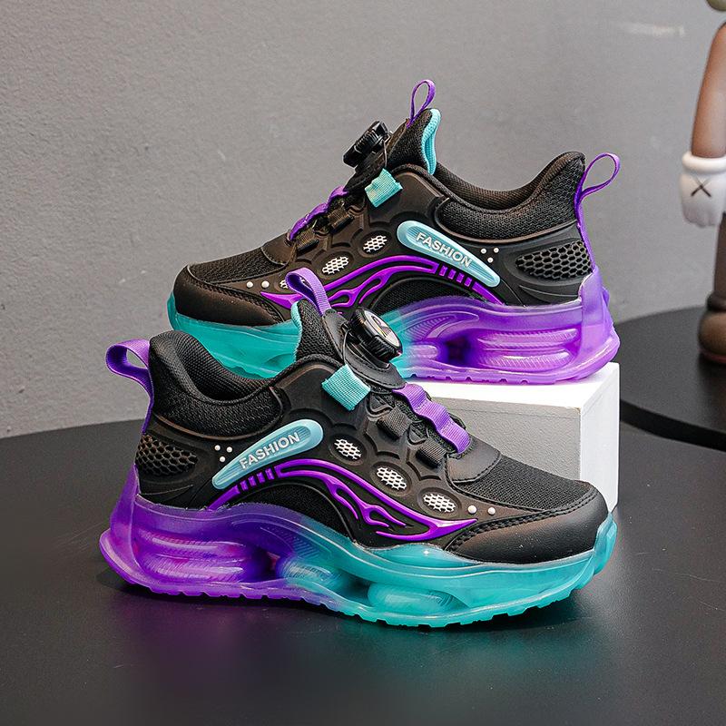 2025 Spring and Autumn Leather Boys' Shoes Medium and Older Children's Waterproof Children's Sneakers Breathable Sneakers