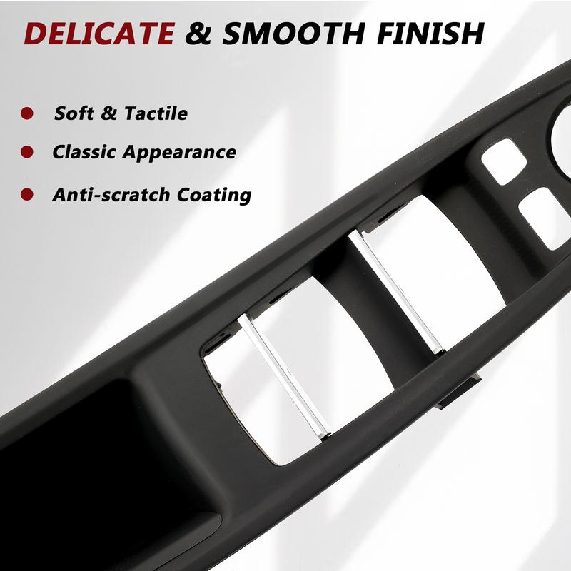 For BMW 5 Series F10 F11 F18 2010-2017 Interior Door Panel Trim with Front Door Inner Handle Switch Frame and Storage Box Cover