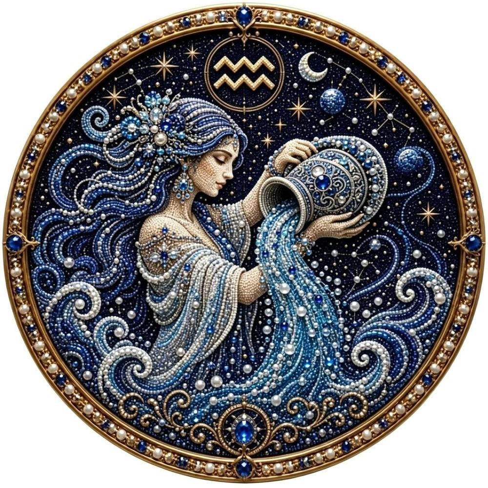 Round Beads 12 Constellation Painting Kit Entry-level DIY Craft Set Adults
