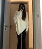 2024 Women's High Collar Irregular Hem Knitted Sweater - Soft, Loose, and Stylish
