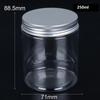 30-250ml Aluminum Cap Cosmetic Tin Pot Empty Lip Balm Jar Oil Wax Plastic Container Empty Jar Home Storage Food Sample Bottles