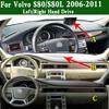 Для Volvo S80 S80L II D5 T4 T5 D3 D4 T6 V70 XC70 2006-2011 Авто-стайлинг Коврик на панель приборов Чехол на приборную панель Защитная накладка на панель приборов