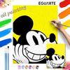 Disney Yellow Mickey Mouse digital oil painting diy coloring handpainted filling home decoration gift for wall art decor sets 130