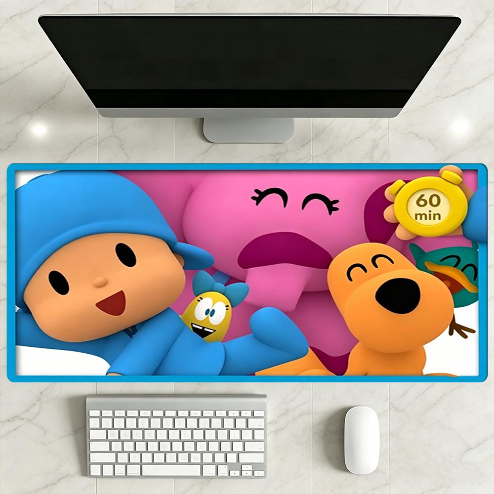 Pocoyo Gaming Mouse Pad Gamer Mousepad Computer Desk Mat Non-Slip Rubber Bottom Office and Gaming Desk Decoration