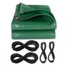 Light Truck Bed X Thick PVC Elastic Rope Sun Frost Weather Green Sheet, 2.1m 1.9m, Waterproof, 580g/m² Canvas, Included, Protection, Resistant,