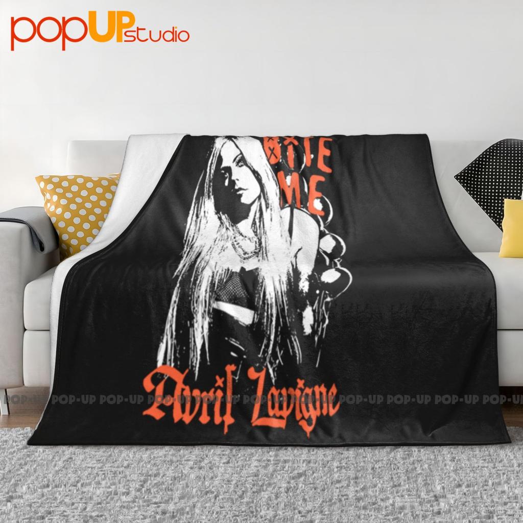 Плед Avril Lavigne Bite Ультрамягкий Зимнее Покрывало на Диван Постельное Белье