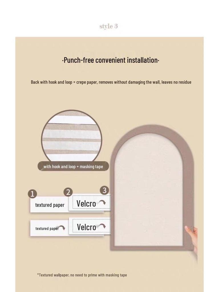 Creative Felt Cork Board Wall Sticker - Punch-Free Decorative Photo Wall Atmosphere Panel
