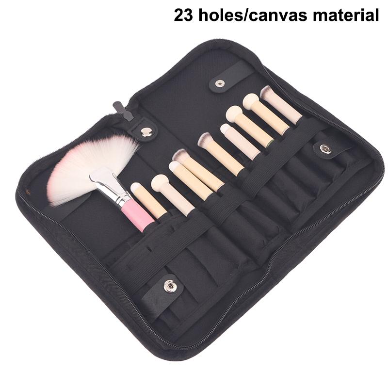Складная сумка для кистей для макияжа с 12/14/23/29 отверстиями, органайзер для кистей для макияжа, дорожный косметический несессер для пудры