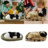 Realistic Sleeping Plush Breathing Dog Toy with Mat Stuffed Animals Toy Interactive Pet Toy Puppy Dolls for Kids Adults