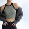 Универсальный базовый жилет Hot Girl с контрастной нитью и короткими бретелями для женщин с верхней одеждой без рукавов