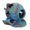 1pc Resin Diving Helmet Wreck Aquarium Fish Tank Landscaping Creative Decoration Ornament Through Rest Shelter for Tank