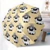 1 шт. Автоматически складывающийся зонт с рисунком овец, портативный и складной дизайн с 8 спицами, повседневный уличный аксессуар yy250805058