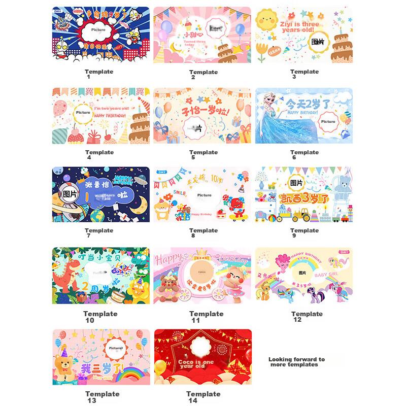 Birthday Scene Decoration, Birthday Decorations for Boys And Girls, First Birthday, Suitable for Screen Projection Posters, Template Making, Ultrama