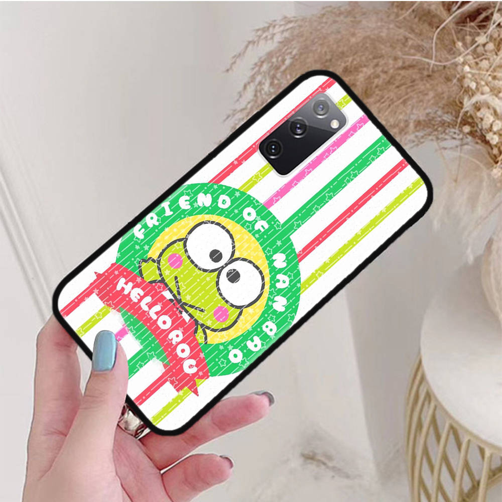 Black Case for iPhone 16 15 Plus 14 13 12 11 Pro 8 6 SE XR XS Max P30 Nova 5T Y5P Y6 Y7 Y8P Y9 Realme C30 C33 C31 L-23 Frog Keroppi