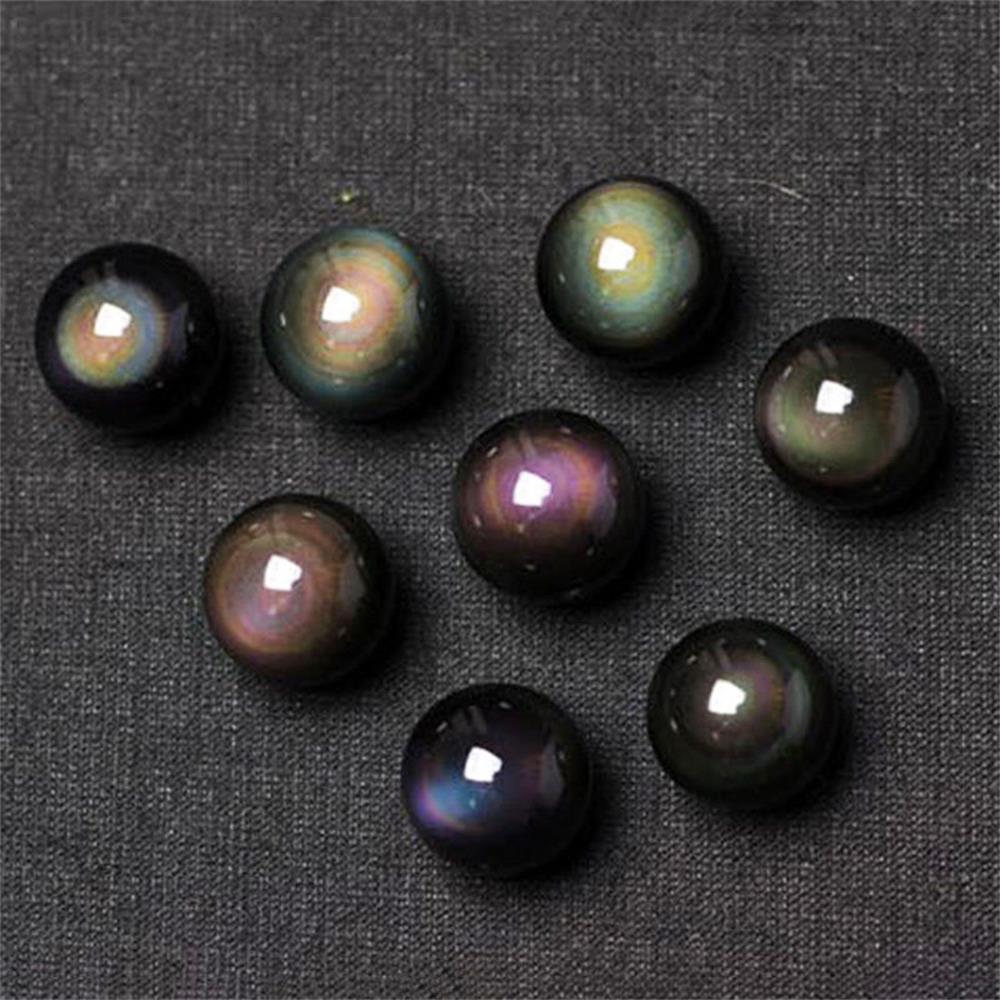 Fashion Lucky Blessing Amulet Obsidian Pendant Round Ball Necklace