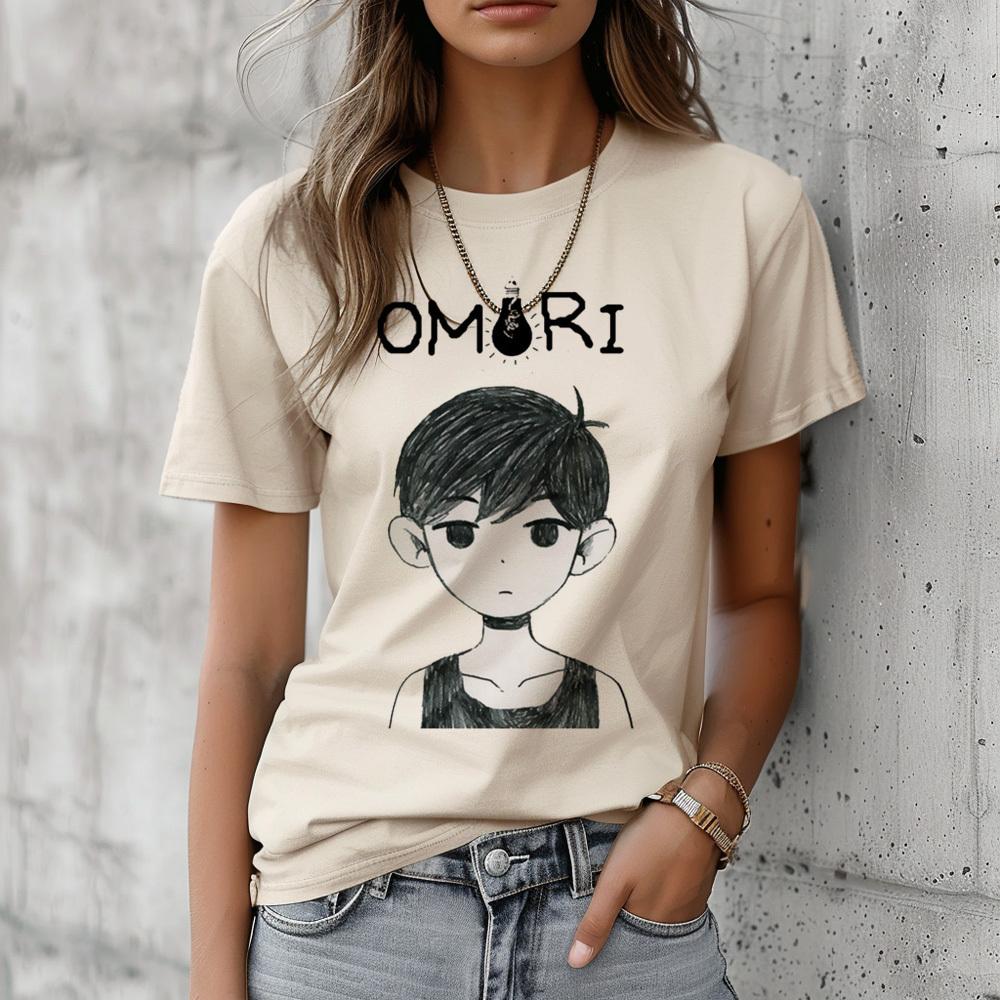 Футболка Omori для подростка Ретро Психоделическая 2000-е Женская Дышащая харадзюку футболка каваи Готическая Удобная Винтажная эстетика 2000-х