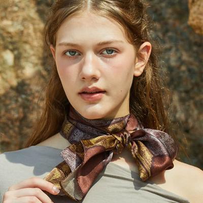 ANA MAISON Silent Remark Long Petit Silk Scarf [PML-1428]