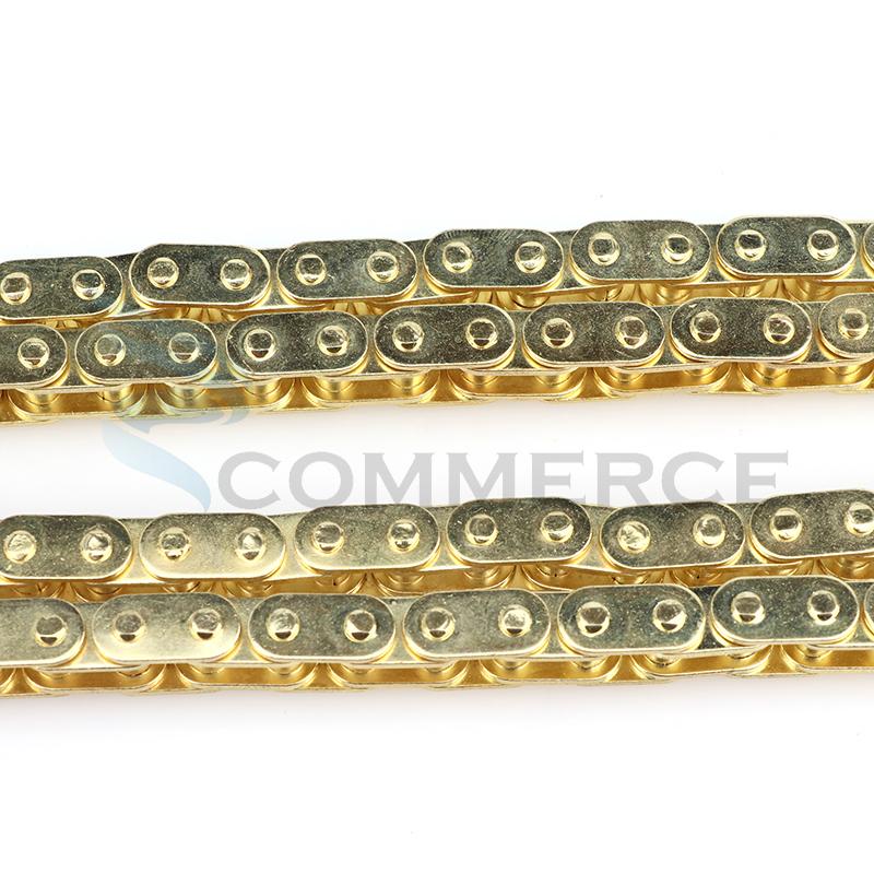 58/88/108/128/136/140 T8F Motorcycle Chain Golden Chain with Spare Master Link for 47cc 49cc Mini Dirt Bike Quad ATV Pocket Bike